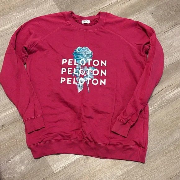 Peloton pink Crewneck with Blue Graphic - Picture 1 of 2